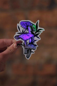 Holographic Mushroom Sticker
